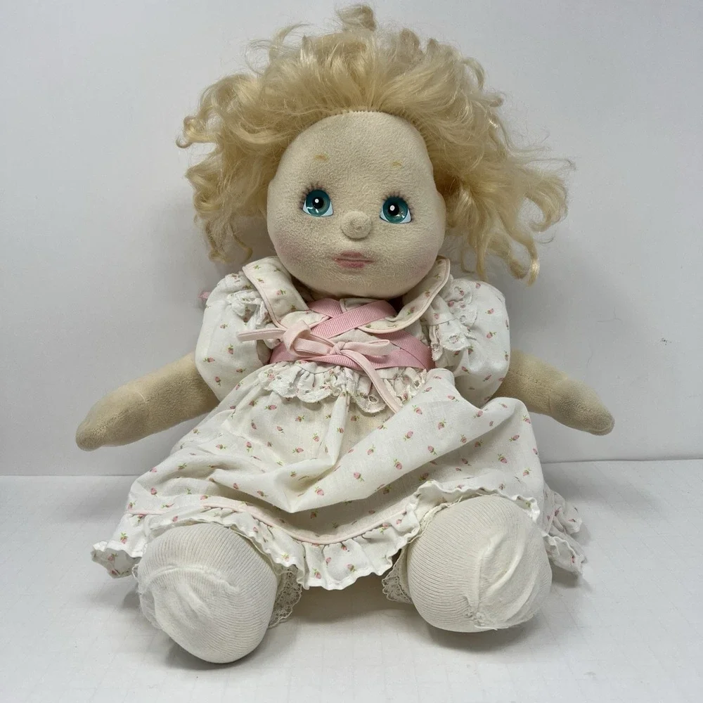 Vintage My Child Girl Doll Blonde Hair‎ Blue Eyes 1985 Soft Body Mattel Toy